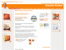 Tablet Screenshot of jalousie-kontor.de